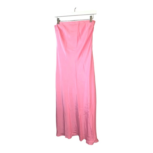GOLD HAWK 100% SILK IVY BIAS MID LENGTH DRESS IN LILAC PINK Size Large - Picture 7 of 7